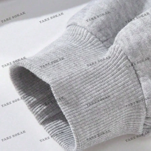 Y2K Unisex Pockets Empty Sweatshirt KOD 1617 Beyaz