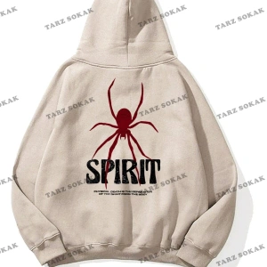Y2K Unisex Spirit Sweatshirt Hoodie KOD 1917 Beyaz