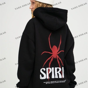 Y2K Unisex Spirit Sweatshirt Hoodie KOD 1917 Beyaz