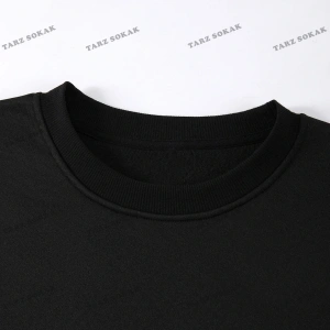 Y2K Unisex Star Stroke Taş Görünümlü Baskılı Sweatshirt KOD 1508 Gri