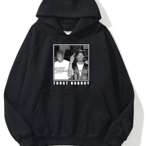 Y2K Unisex Trust Nobody Siyah Sweatshirt KOD 1982