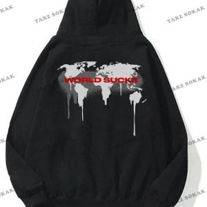 Y2K Unisex World Sucks Sweatshirt KOD 1801
