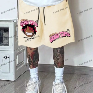 Y2K Unisex Yaz Şort Bermuda Harajuka Anime Retro KOD-11490