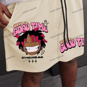 Y2K Unisex Yaz Şort Bermuda Harajuka Anime Retro KOD-11490