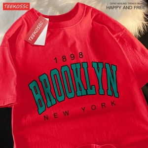 Y2k Vintage Tişört Tee 1898 Brooklyn New York