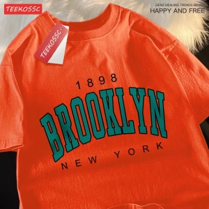 Y2k Vintage Tişört Tee 1898 Brooklyn New York