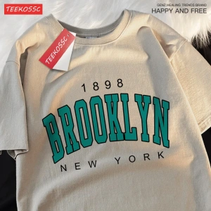 Y2k Vintage Tişört Tee 1898 Brooklyn New York