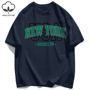Y2k Vintage Tişört Tee Abd New York Brookl Yn Baskı