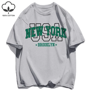 Y2k Vintage Tişört Tee Abd New York Brookl Yn Baskı