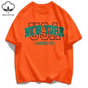 Y2k Vintage Tişört Tee Abd New York Brookl Yn Baskı