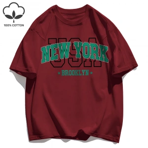 Y2k Vintage Tişört Tee Abd New York Brookl Yn Baskı