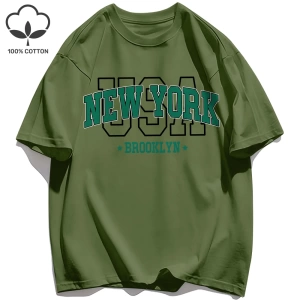 Y2k Vintage Tişört Tee Abd New York Brookl Yn Baskı
