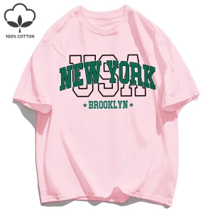Y2k Vintage Tişört Tee Abd New York Brookl Yn Baskı
