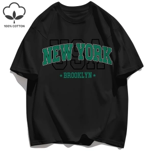 Y2k Vintage Tişört Tee Abd New York Brookl Yn Baskı