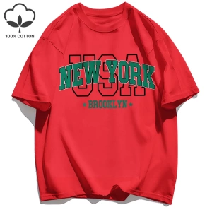 Y2k Vintage Tişört Tee Abd New York Brookl Yn Baskı