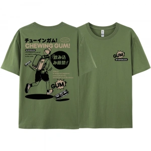 Y2k Vintage Tişört Tee Ağır saf pamuk japon çizgi roman