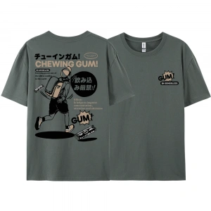 Y2k Vintage Tişört Tee Ağır saf pamuk japon çizgi roman