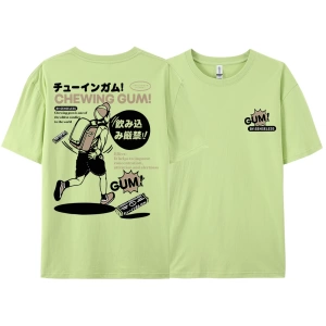 Y2k Vintage Tişört Tee Ağır saf pamuk japon çizgi roman