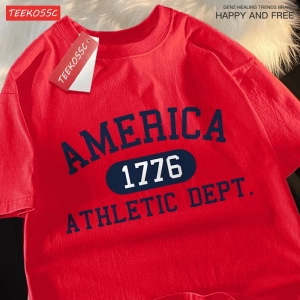 Y2k Vintage Tişört Tee Amerika 1776 atletik borç mektup