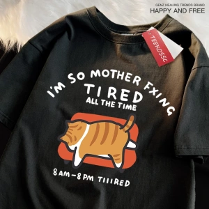 Y2k Vintage Tişört Tee Bana bir dinlenme baskı japon tarzı