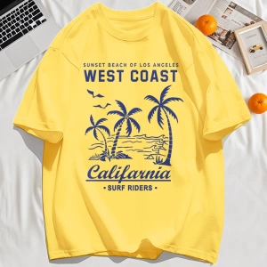 Y2k Vintage Tişört Tee Batı Sahili Califarnia Baskı