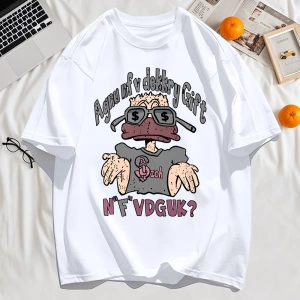 Y2k Vintage Tişört Tee Bir İnsan Gözlük Giyen Baskı