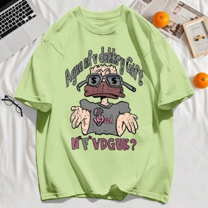Y2k Vintage Tişört Tee Bir İnsan Gözlük Giyen Baskı