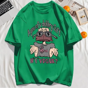 Y2k Vintage Tişört Tee Bir İnsan Gözlük Giyen Baskı