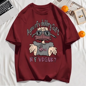 Y2k Vintage Tişört Tee Bir İnsan Gözlük Giyen Baskı