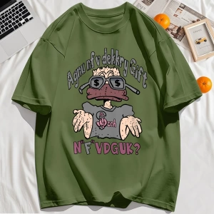 Y2k Vintage Tişört Tee Bir İnsan Gözlük Giyen Baskı