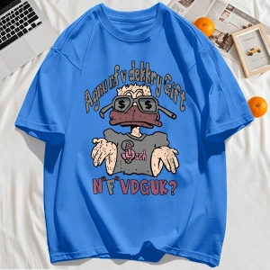 Y2k Vintage Tişört Tee Bir İnsan Gözlük Giyen Baskı