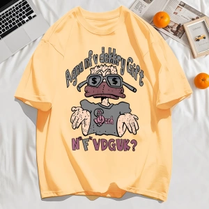 Y2k Vintage Tişört Tee Bir İnsan Gözlük Giyen Baskı