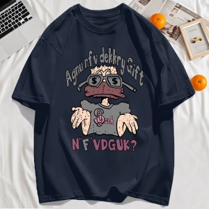 Y2k Vintage Tişört Tee Bir İnsan Gözlük Giyen Baskı