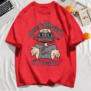 Y2k Vintage Tişört Tee Bir İnsan Gözlük Giyen Baskı