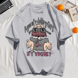 Y2k Vintage Tişört Tee Bir İnsan Gözlük Giyen Baskı