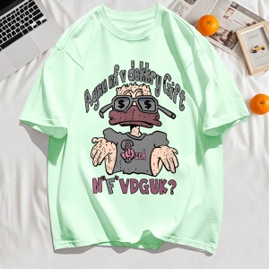 Y2k Vintage Tişört Tee Bir İnsan Gözlük Giyen Baskı