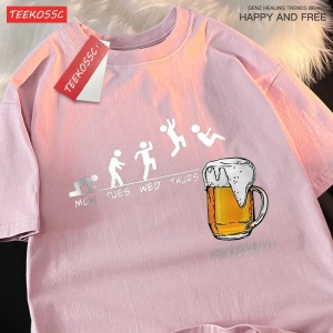 Y2k Vintage Tişört Tee bira özgürlük var eğlenceli