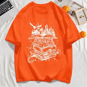 Y2k Vintage Tişört Tee Birçok Kitap Ve Uçan Kuşlar Baskı