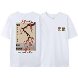 Y2k Vintage Tişört Tee Bugün Yarın Tokyo Çiçek Festivali