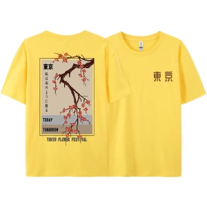 Y2k Vintage Tişört Tee Bugün Yarın Tokyo Çiçek Festivali
