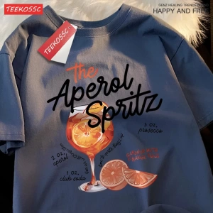 Y2k Vintage Tişört Tee Buzlu limon şarap içecek baskı