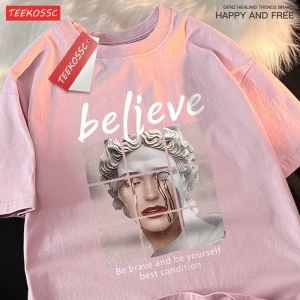 Y2k Vintage Tişört Tee Cesur olmak ve kendiniz olmak inanıyorum en iyi durumda