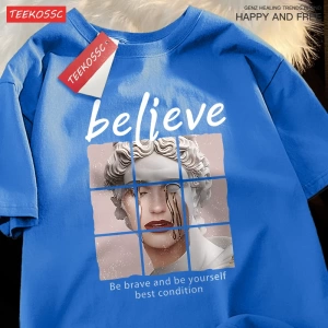 Y2k Vintage Tişört Tee Cesur olmak ve kendiniz olmak inanıyorum en iyi durumda