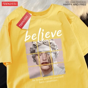 Y2k Vintage Tişört Tee Cesur olmak ve kendiniz olmak inanıyorum en iyi durumda