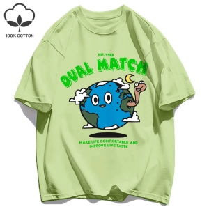 Y2k Vintage Tişört Tee Çift Maç Hayat Yapmak Rahat Baskı