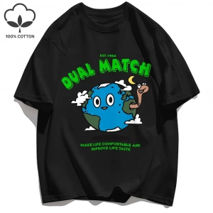 Y2k Vintage Tişört Tee Çift Maç Hayat Yapmak Rahat Baskı