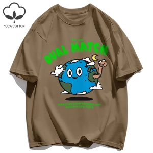 Y2k Vintage Tişört Tee Çift Maç Hayat Yapmak Rahat Baskı