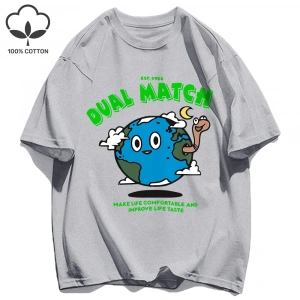 Y2k Vintage Tişört Tee Çift Maç Hayat Yapmak Rahat Baskı