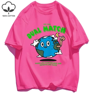 Y2k Vintage Tişört Tee Çift Maç Hayat Yapmak Rahat Baskı