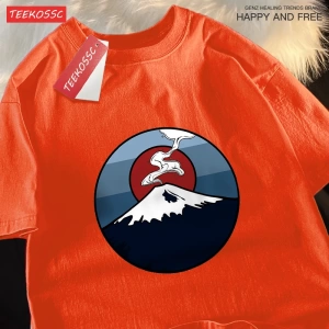 Y2k Vintage Tişört Tee Dağı Fuji patlama sahne
